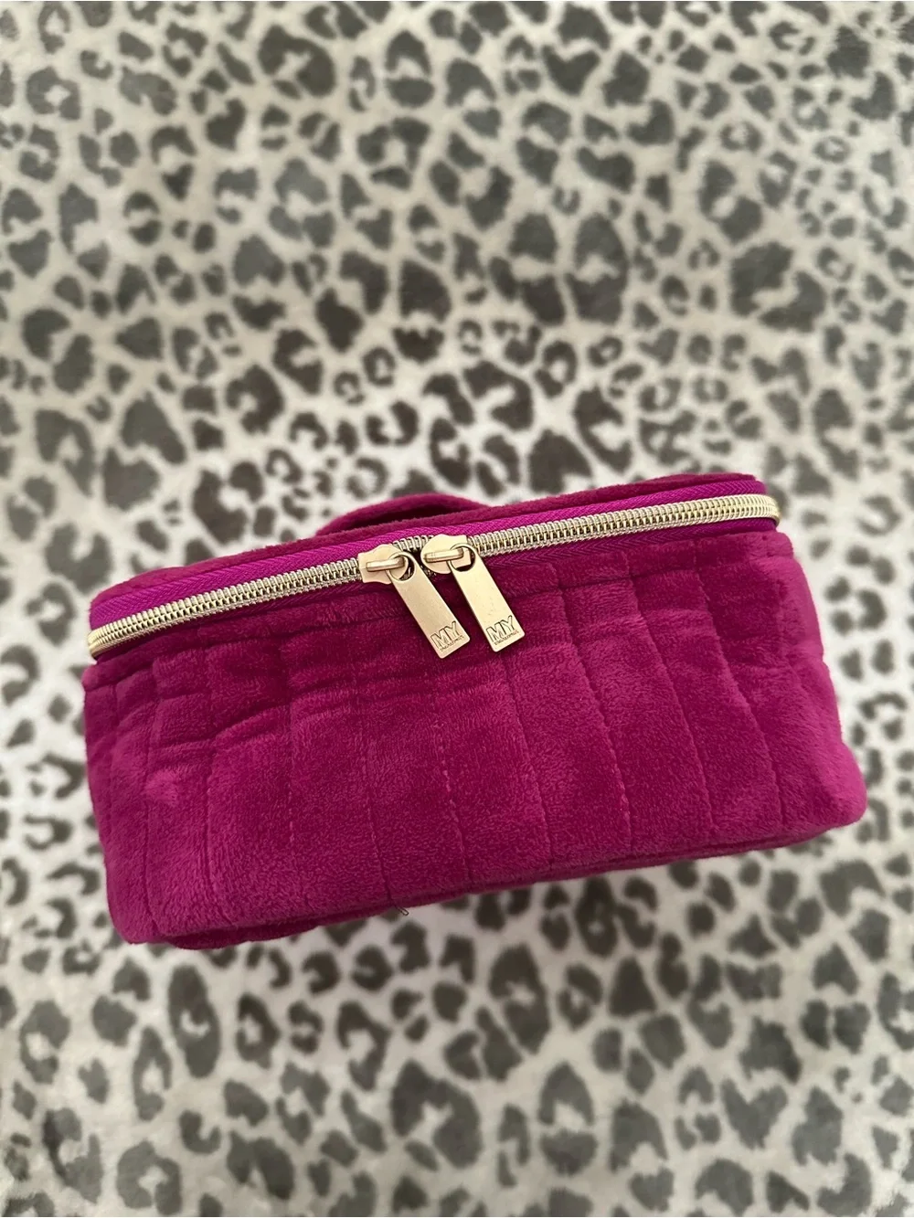 MyTagalongs Scarlett Velour Trunk Case in Dark Pink One Size